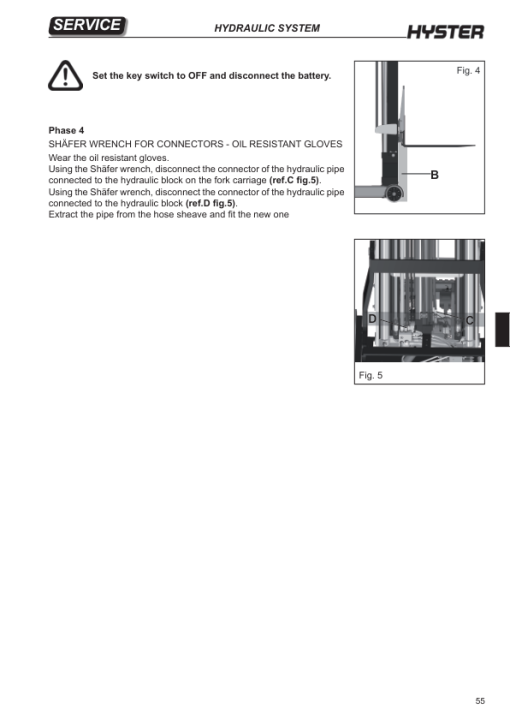 Hyster R1.4, R1.6, R2.0, R2.5, R1.6N, R1.6HD, R2.0HD Reach Truck Forklift D435 Series Repair Manual - Image 6