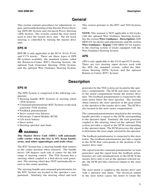 Hyster R30XM, R30XMA, R30XMF Electric Reach Truck F118 Series Repair Manual - Image 3