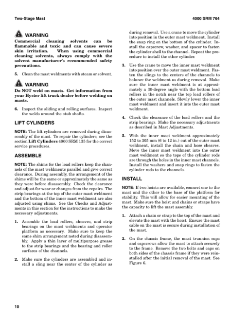 Hyster R30XMF3 Electric Reach Truck A169 Series Repair Manual - Image 2