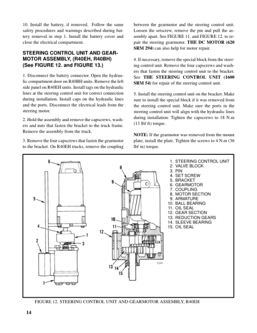 Hyster R40EH Electric Reach Truck C176 Series Repair Manual - Image 5