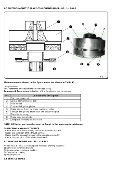 Hyster RS1.2, RS1.5 Electric Seated Rider Stacker B450 Series Repair Manual - Image 4