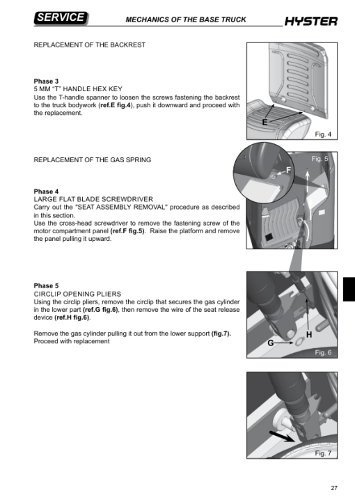 Hyster RS1.6N High Lift Stacker C450 Series Repair Manual (EU) - Image 6