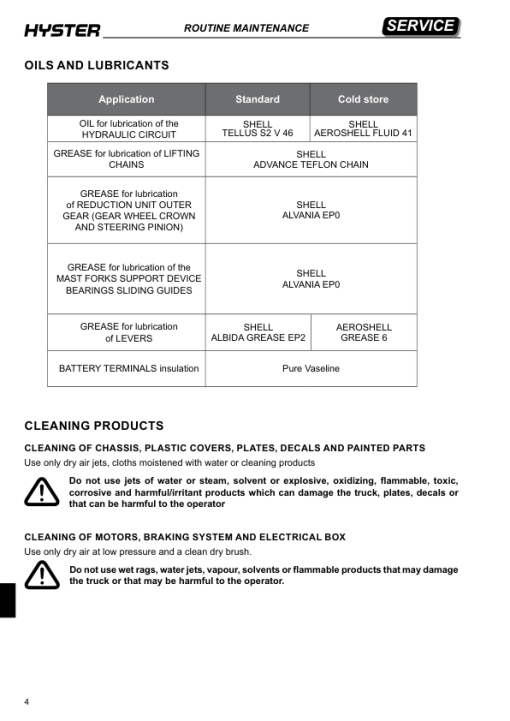 Hyster RS1.6N High Lift Stacker C450 Series Repair Manual (EU) - Image 4