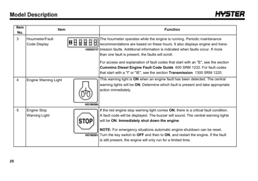 Hyster RS45-27CH , RS45-31CH Reach Stacker A289 Series Operating And Maintenance Manual - Image 5