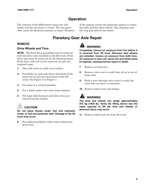 Hyster RS45-27CH, RS45-31CH Reach Stacker A404 Series Repair Manual - Image 2