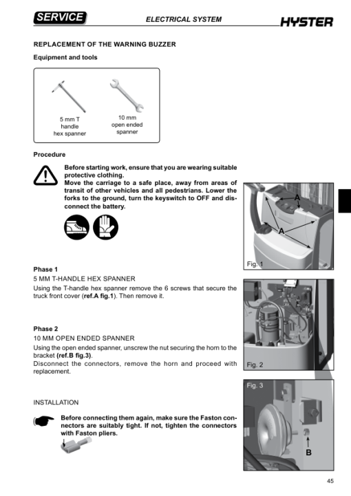 Hyster S1.0, S1.2S, 1.2 IL, S1.4S, S1.4 IL, S1.6, S1.6 IL, S2.0 Stacker D456 Series Repair Manual - Image 6