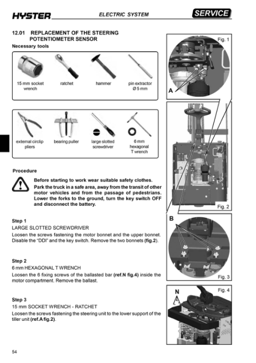 Hyster S1.0C, S1.2C, S1.5C Electric Counterbalanced Stacker B447 Series Repair Manual - Image 4