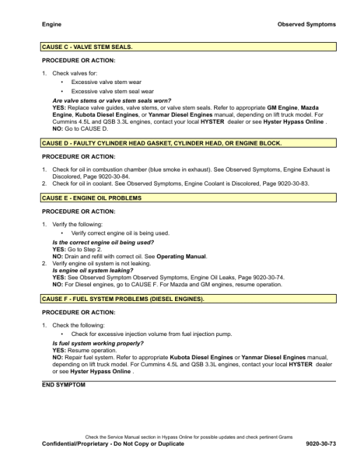 Hyster S30FT, S35FT, S40FTS Forklift Truck E010 Series Repair Manual - Image 4