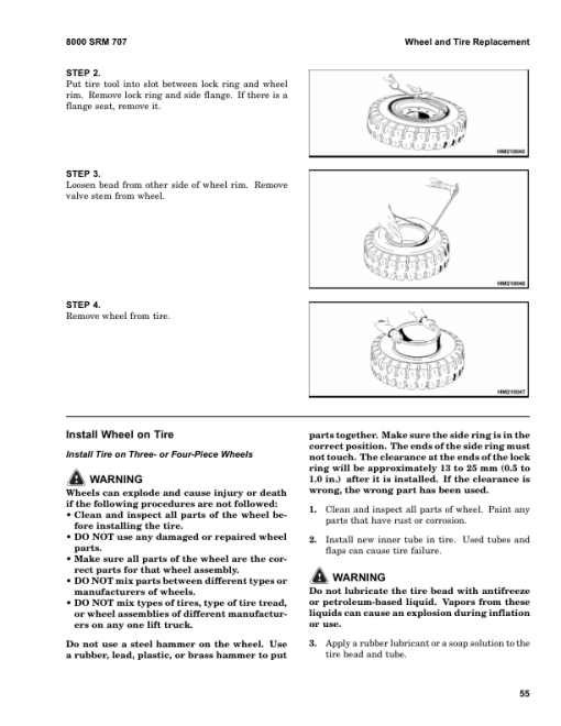 Hyster S40XM, S45XM, S50XM, S60XM, S65XM ForkLift Truck D187 Series Repair Manual (USA) - Image 3