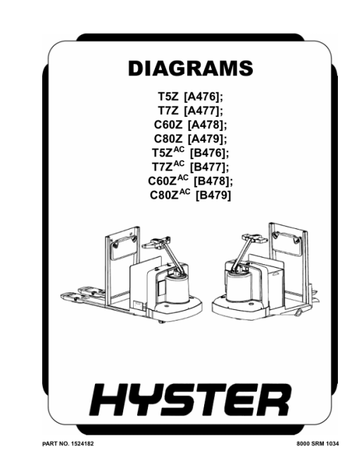 Hyster T5Zac Towing Tractor B476 Series Repair Manual