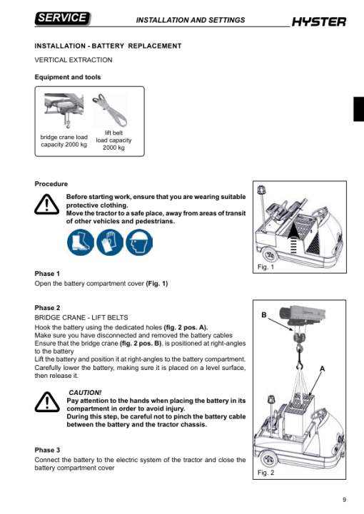 Hyster T7.0HS3 , T8.0HS4 Tow Tractor A489 Series Manual (EU) - Image 4