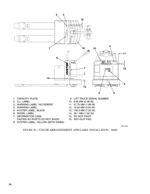 Hyster W20XTA, W30XTA, W40XTA Pallet Truck A453 Series Repair Manual - Image 6