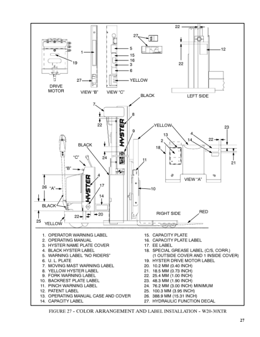 Hyster W20XTA, W30XTA, W40XTA Pallet Truck A453 Series Repair Manual - Image 5