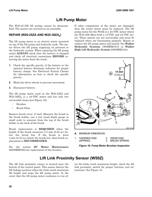 Hyster W20ZA, W25ZA Pallet Stacker A495 Series Repair Manual - Image 3