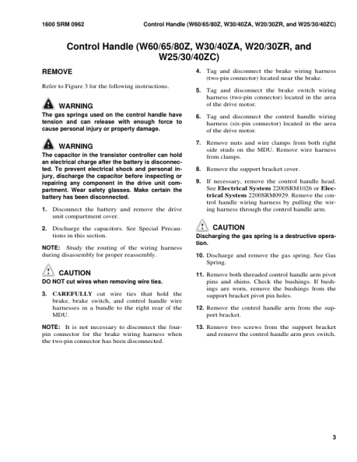 Hyster W20ZR, W30ZR, W40Z Pallet Stackers C453 Series Repair Manual - Image 3