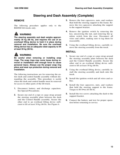 Hyster W20ZR, W30ZR, W40Z Pallet Stackers C455 Series Repair Manual - Image 2