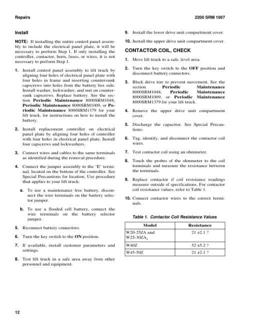 Hyster W25ZA2, W30ZA2 Pallet Stackers B495 Series Repair Manual - Image 5