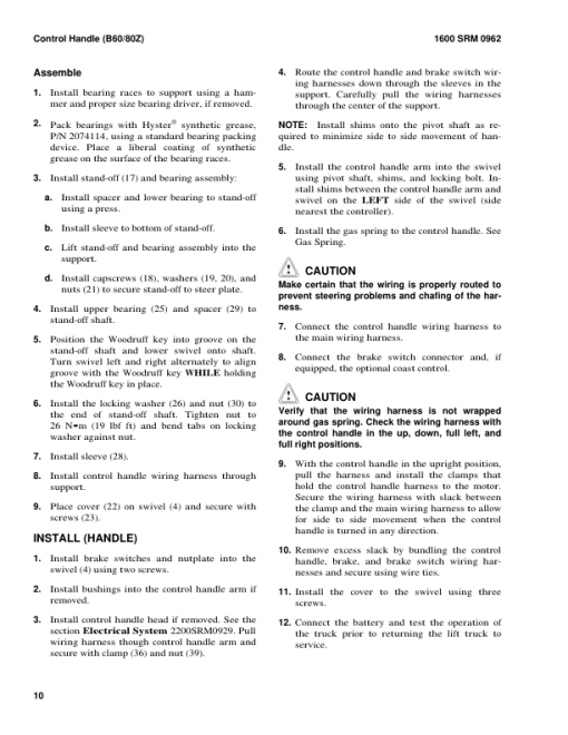 Hyster W25ZC, W30ZC, W40ZC Pallet Stackers C454 Series Repair Manual - Image 2