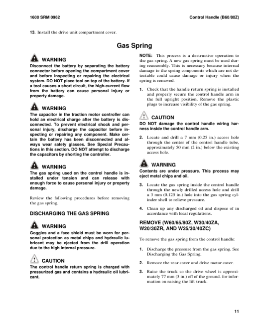 Hyster W25ZC, W30ZC, W40ZC Stacker B454 Series Repair Manual - Image 2