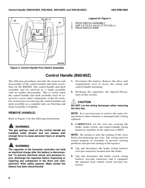 Hyster W30ZA, W40ZA Pallet Stacker B453 Series Repair Manual - Image 4