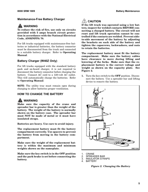 Hyster W45Z Electric Pallet Walkie D215 Series Repair Manual - Image 5