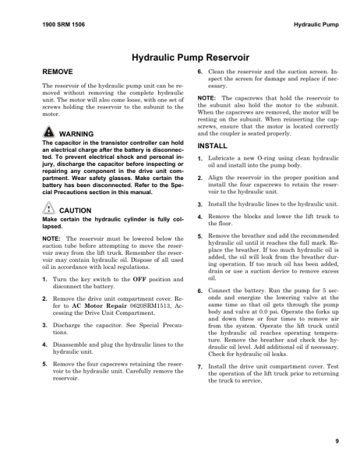 Hyster W45ZHD Pallet Truck A419 Series Repair Manual - Image 2