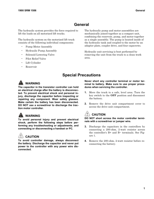 Hyster W45ZHD Pallet Truck A419 Series Repair Manual - Image 5