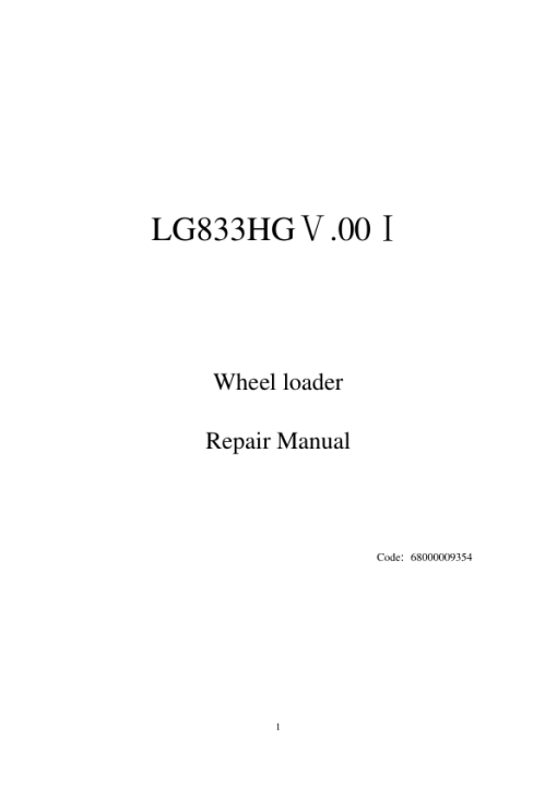 Hyundai HL930I Wheel Loaders Service Repair Manual (Built in India)