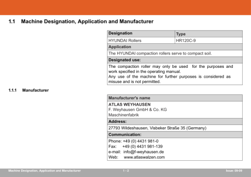 Hyundai HR120C-9 (Canopy) Road Rollers Service Repair Manual - Image 5