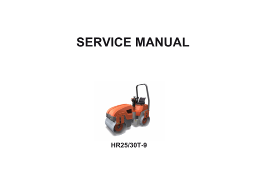 Hyundai HR25T-9, HR30T-9 Road Rollers Service Repair Manual