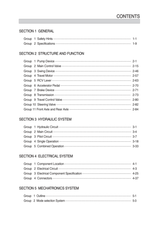 Hyundai HW210A Wheel Excavator Service Repair Manual