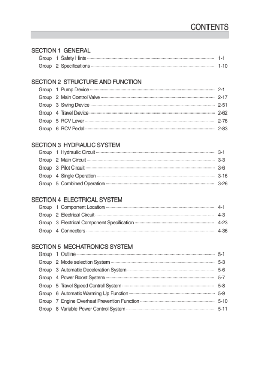 Hyundai HX210A L, HX210A NL Crawler Excavator Service Repair Manual