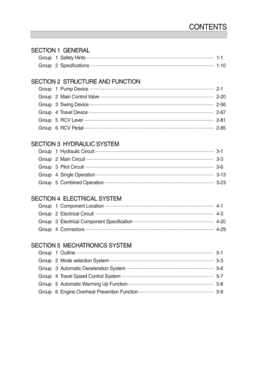 Hyundai HX210S, HX220S Crawler Excavator Service Repair Manual