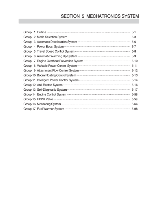 Hyundai HX480 L, HX520 L Crawler Excavator Service Repair Manual - Image 4