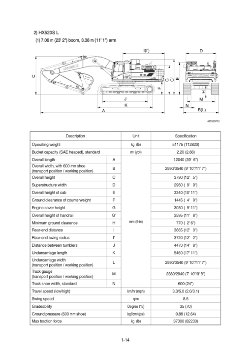 Hyundai HX480S L, HX520S L Crawler Excavator Service Repair Manual - Image 5