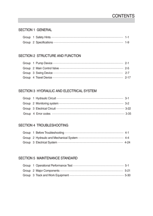 Hyundai HX55S Crawler Excavator Service Repair Manual (Built in China)