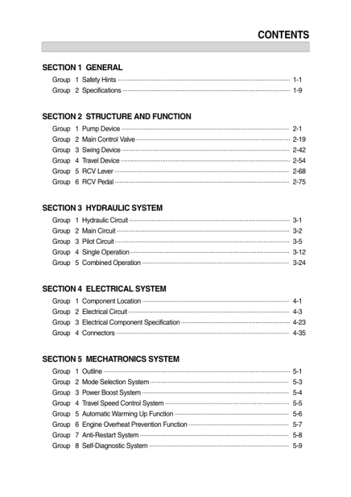 Hyundai R110-7 Crawler Excavator Service Repair Manual (Built in India)