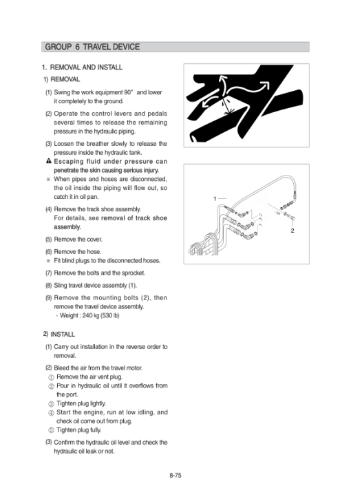 Hyundai R130VS PRO Crawler Excavator Service Repair Manual (Built in China) - Image 5