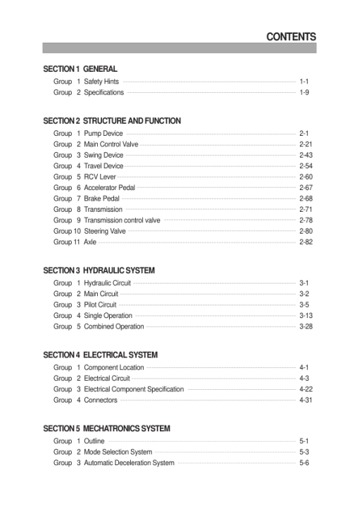 Hyundai R170W-7 Wheel Excavator Service Repair Manual