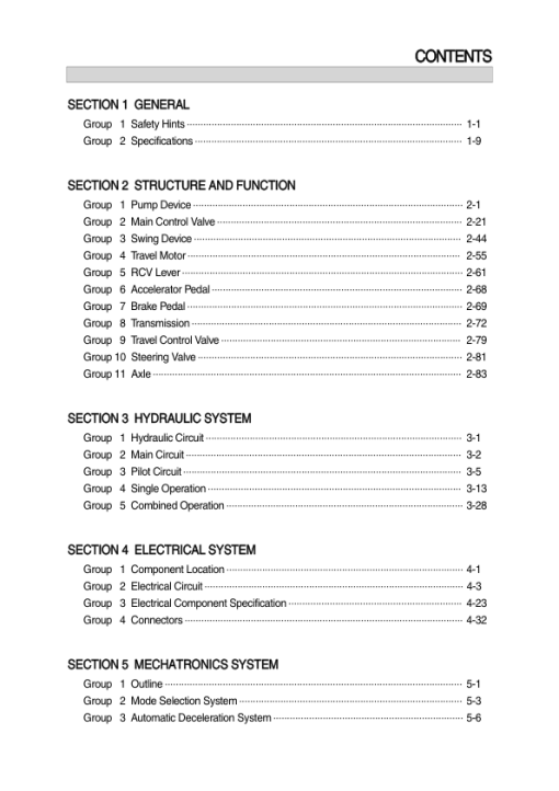 Hyundai R170W-7A Wheel Excavator Service Repair Manual