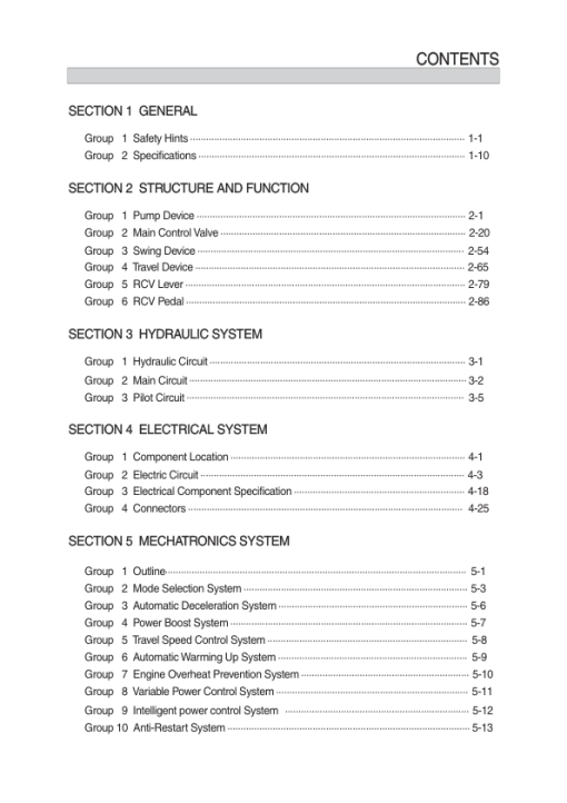 Hyundai R225LVS Crawler Excavator Service Repair Manual (Built in China)