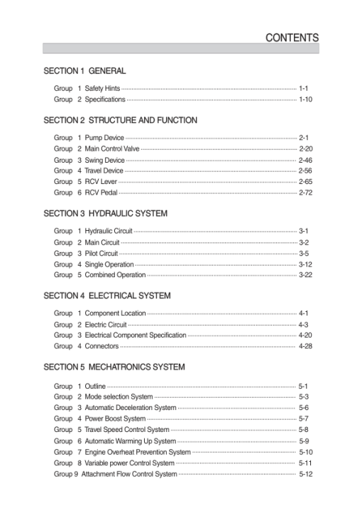 Hyundai R350LVS Crawler Excavator Service Repair Manual (Built in China)