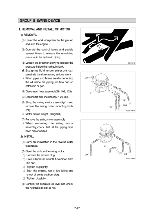 Hyundai R35Z-7A Mini Excavator Service Repair Manual - Image 5