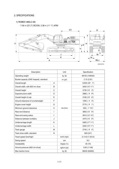 Hyundai R480LC-9A, R520LC-9A Crawler Excavator Service Repair Manual - Image 2