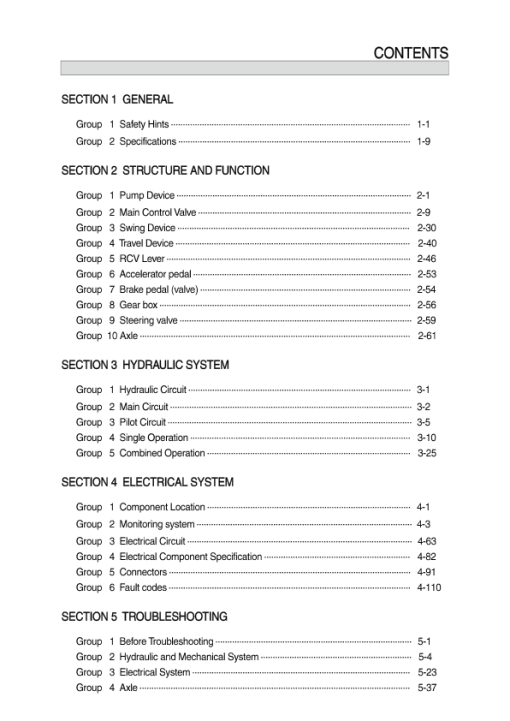 Hyundai R55W-9A Wheel Excavator Service Repair Manual