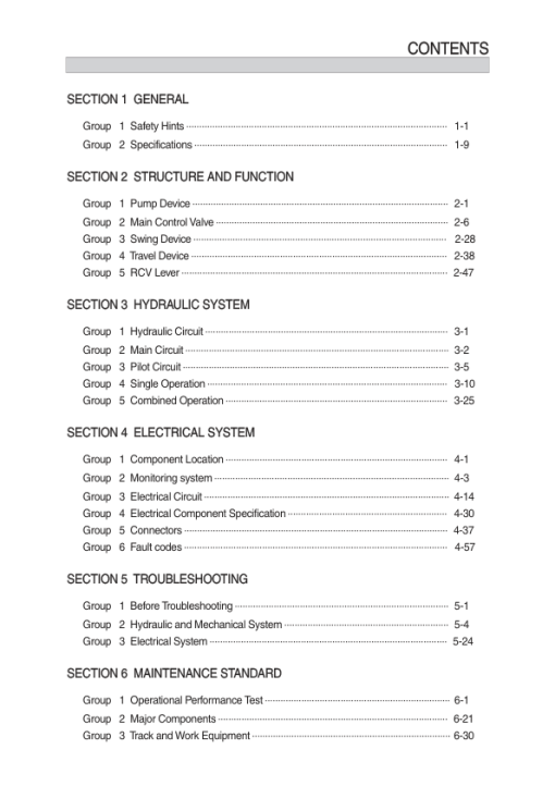 Hyundai R60-9S Crawler Excavator Service Repair Manual