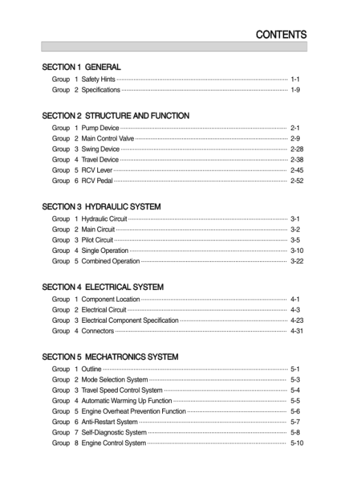 Hyundai R80-7 Crawler Excavator Service Repair Manual (Built in India)