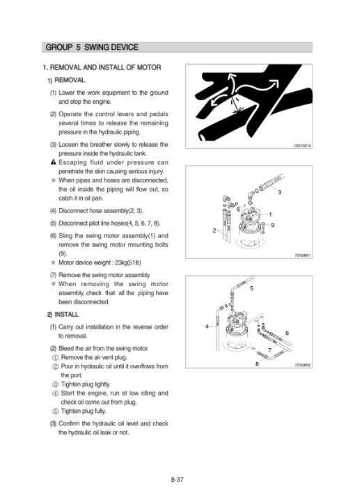 Hyundai R80-7 Crawler Excavator Service Repair Manual (Built in India) - Image 5