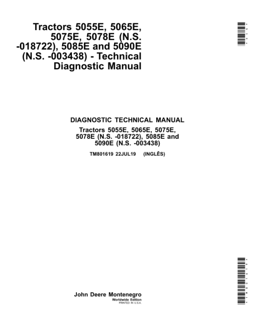 John Deere 5055E, 5065E, 5075E, 5078E (-018722), 5085E, 5090E (-003438) Tractors Repair Manual (South America) - Image 2