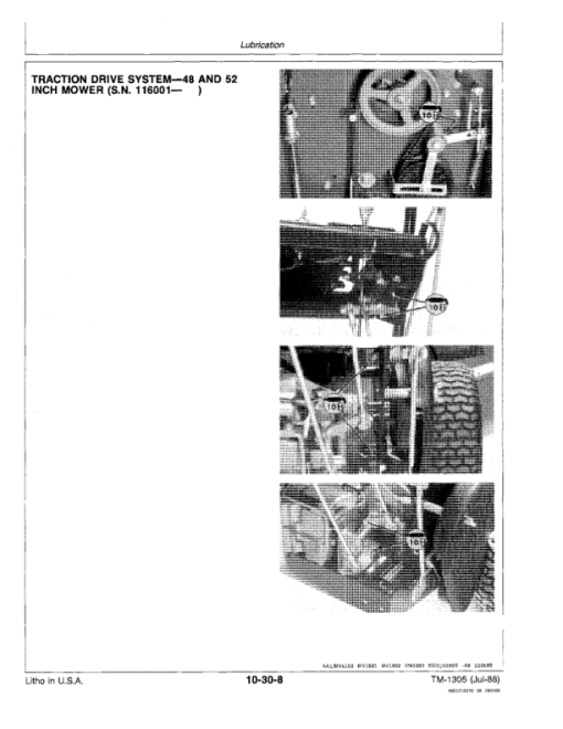 John Deere 32, 36, 48, 52 inch Commercial Walk Behind Mowers Repair Manual (TM1305) - Image 2